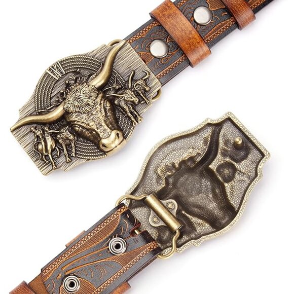 Country Western Leather  Belt main image 4